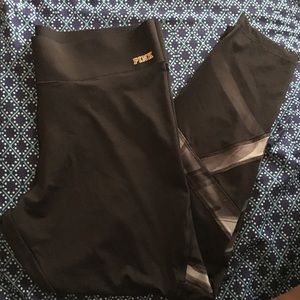 NEW PINK Workout Capri Leggings w/ Mesh